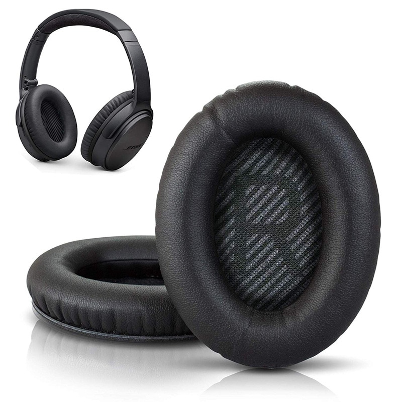 Ear pads Bose QuietComfort2 Q35 QC35 AE2 QC35II Cushion Leather Black Cover