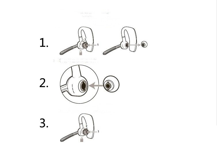 Ear Tips Silicone Buds For Plantronic 5200 Covers Caps Cups