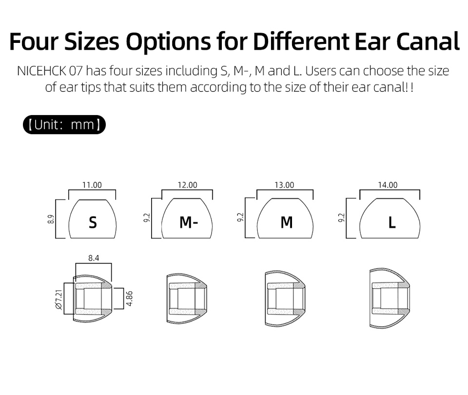 Ear Tips Silicone Buds NX7 MK3 ASX ZSN ZS10 Pro ZSX Earphone Sleeves S M L