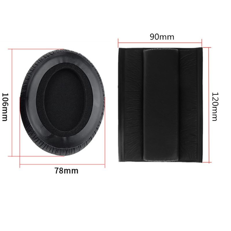 Headband Leather Headset Cushions Cover for Sennheiser HD280 Pro Ear Pads