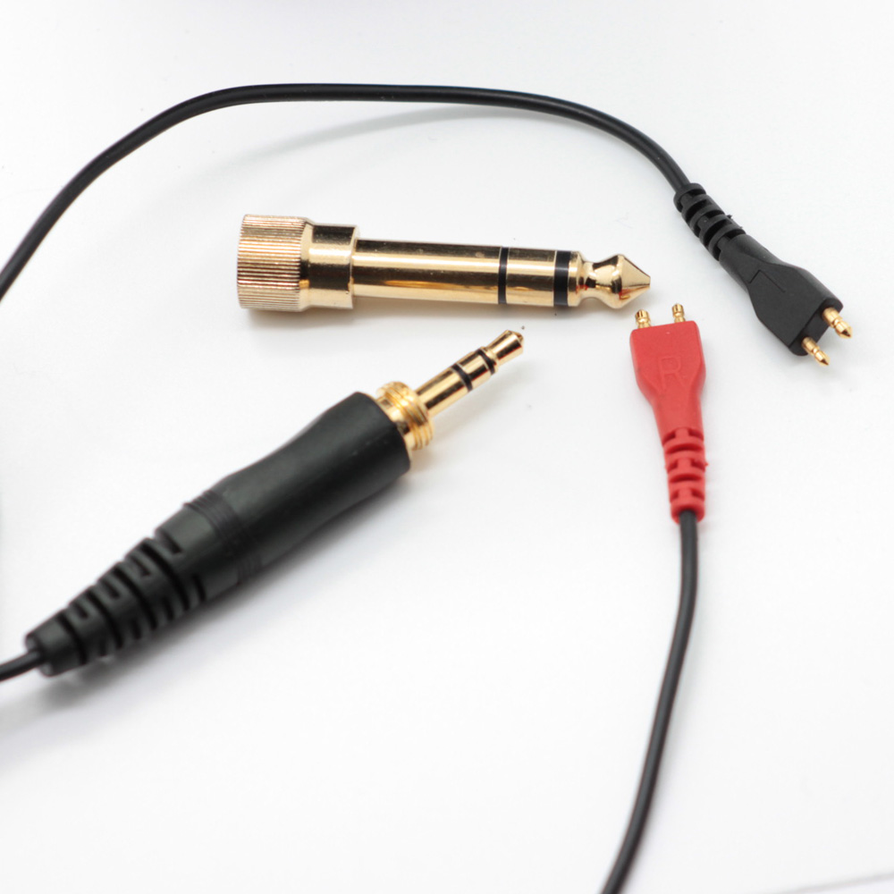 Audio 3.5 / 6.35 mm Jack Adapter Cable for Sennheiser HD520 HD530 HD540 HD 520 Headphones
