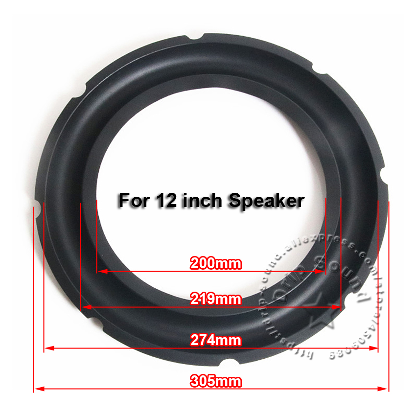 8/10/12 Inch Audio Speaker Rubber Edge Bass Folding Ring Subwoofer Circle