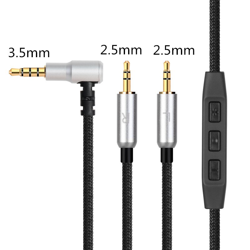 2.5 / 3.5 mm Audio Cable Microphone The Sol Republic Republic Line-controlled Wheat V8 V10 V12 X3 Volume Control