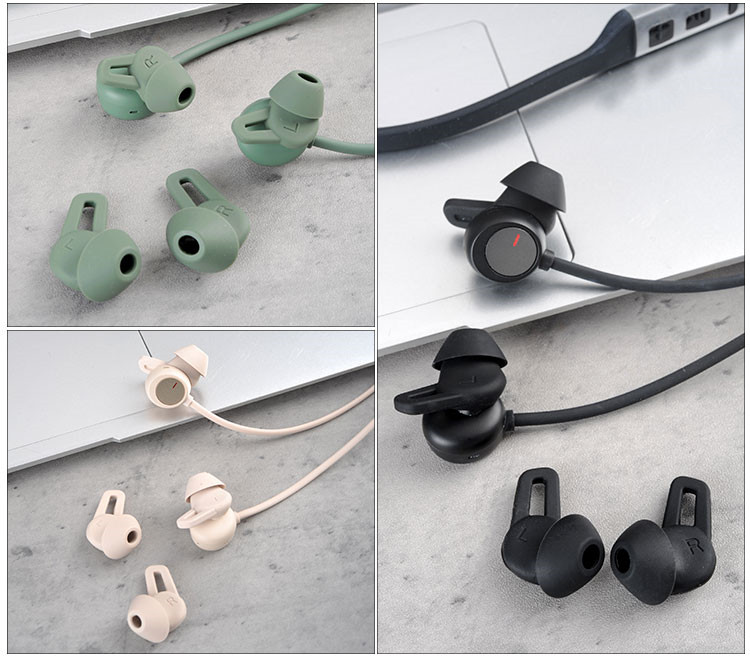 Silicone Ear Tips Freelace pro Wire Earphones Ear Buds Sleeves - L M S 6Pcs