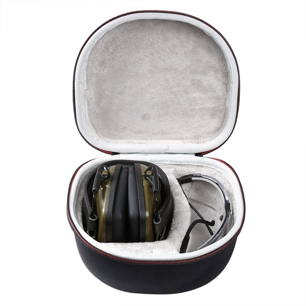 Hard EVA Case - Both Howard Leight By Honeywell Impact Earmuff and Genes Protective Cover Bag