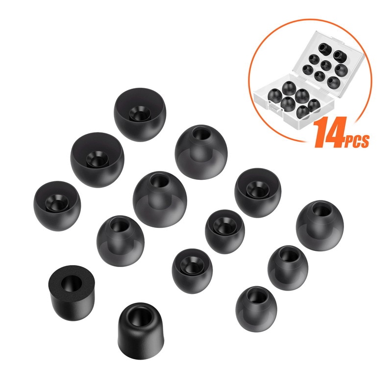 Ear tips Powerbeats Pro Tennmak Pro Sony Senso Tozo Beatsx 14pcs Silicone Foam Earbuds Plugs Ear tips Powerbeats Pro Tennmak Pro Sony Senso Tozo Beatsx 14pcs Silicone Foam Earbuds Plugs