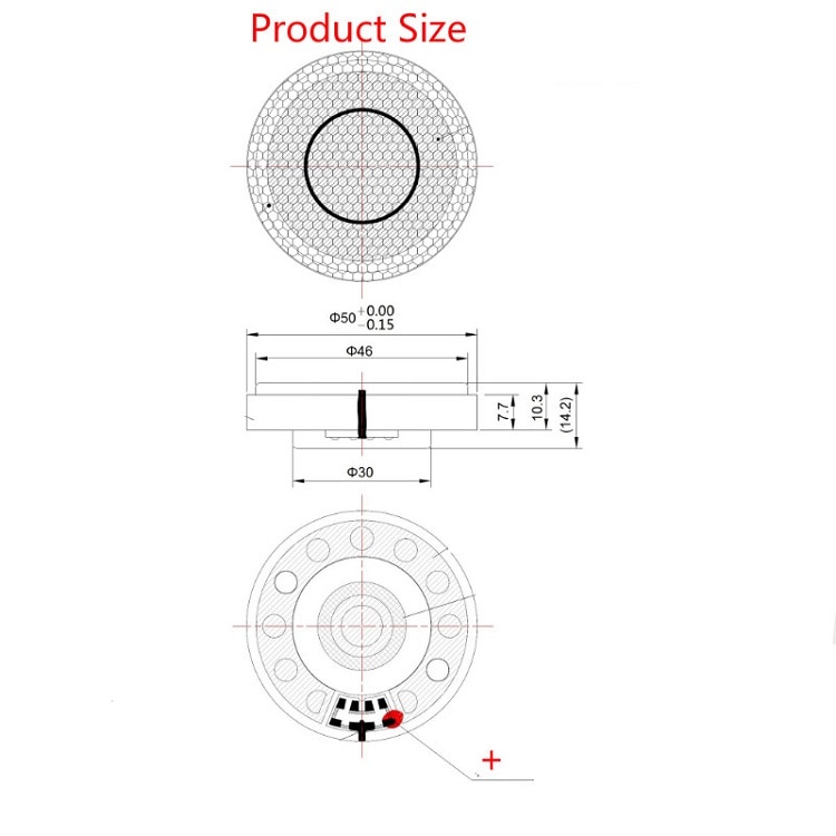 50mm Speaker Unit Driver Hifi 300 / 24 / 32 / 64 ohm Denon Headphone 2PCS 50mm Speaker Unit Driver Hifi 300 / 24 / 32 / 64 ohm Denon Headphone 2PCS