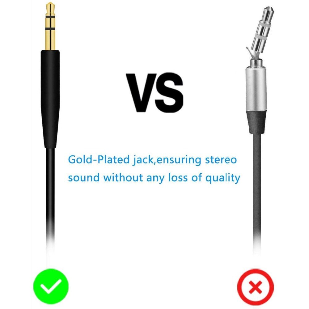 2.5 - 3.5mm Microphone Volume OFC Cable Bose Quiet Comfort QC 45 35 25 QC45 QC35 QC25 700 NC700 OE2 OE2I Headphones 2.5 - 3.5mm Microphone Volume OFC Cable Bose Quiet Comfort QC 45 35 25 QC45 QC35 QC25 700 NC700 OE2 OE2I Headphones