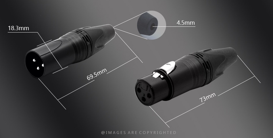 3Pins XLR Connector Microphone Plug Female Jack + Male Adapter MIC Wire 3Pins XLR Connector Microphone Plug Female Jack + Male Adapter MIC Wire