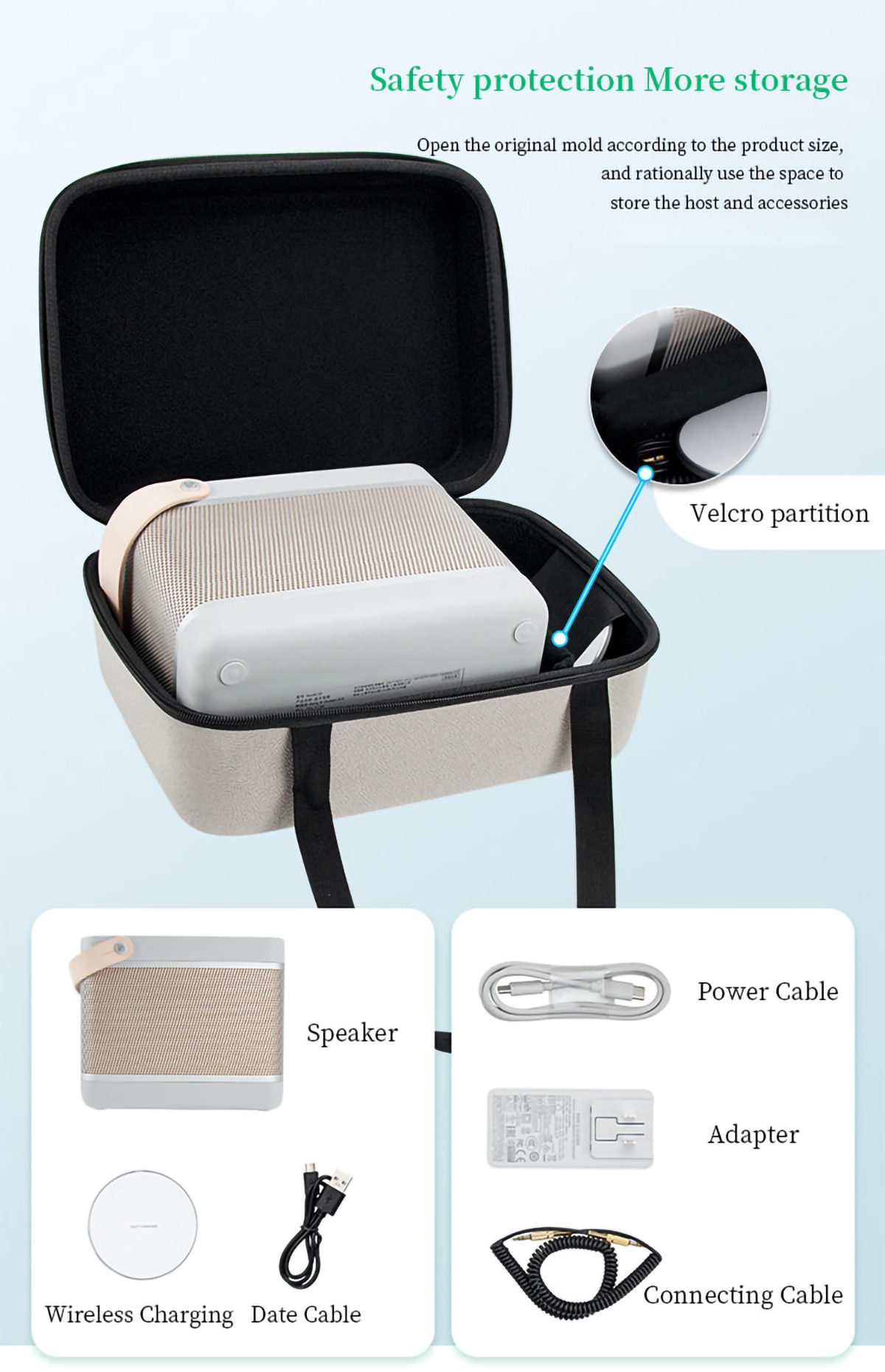 Hard EVA Projector Storage Bag for B&O Beolit 20 B20 Speaker Protect Box Bluetooth Audio Accessories Portable Bags Travel Case