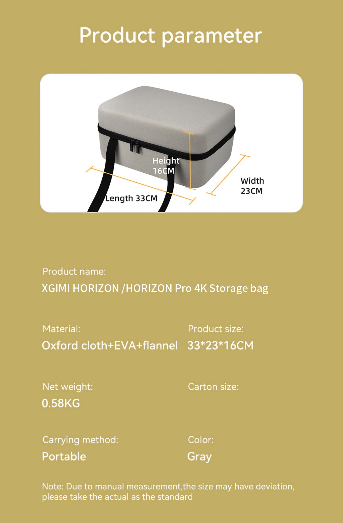 Hard EVA Projector Storage Bag for XGIMI HORIZON Pro 4K Projector Protect Box Horizon Accessories Portable Office Carrying Case
