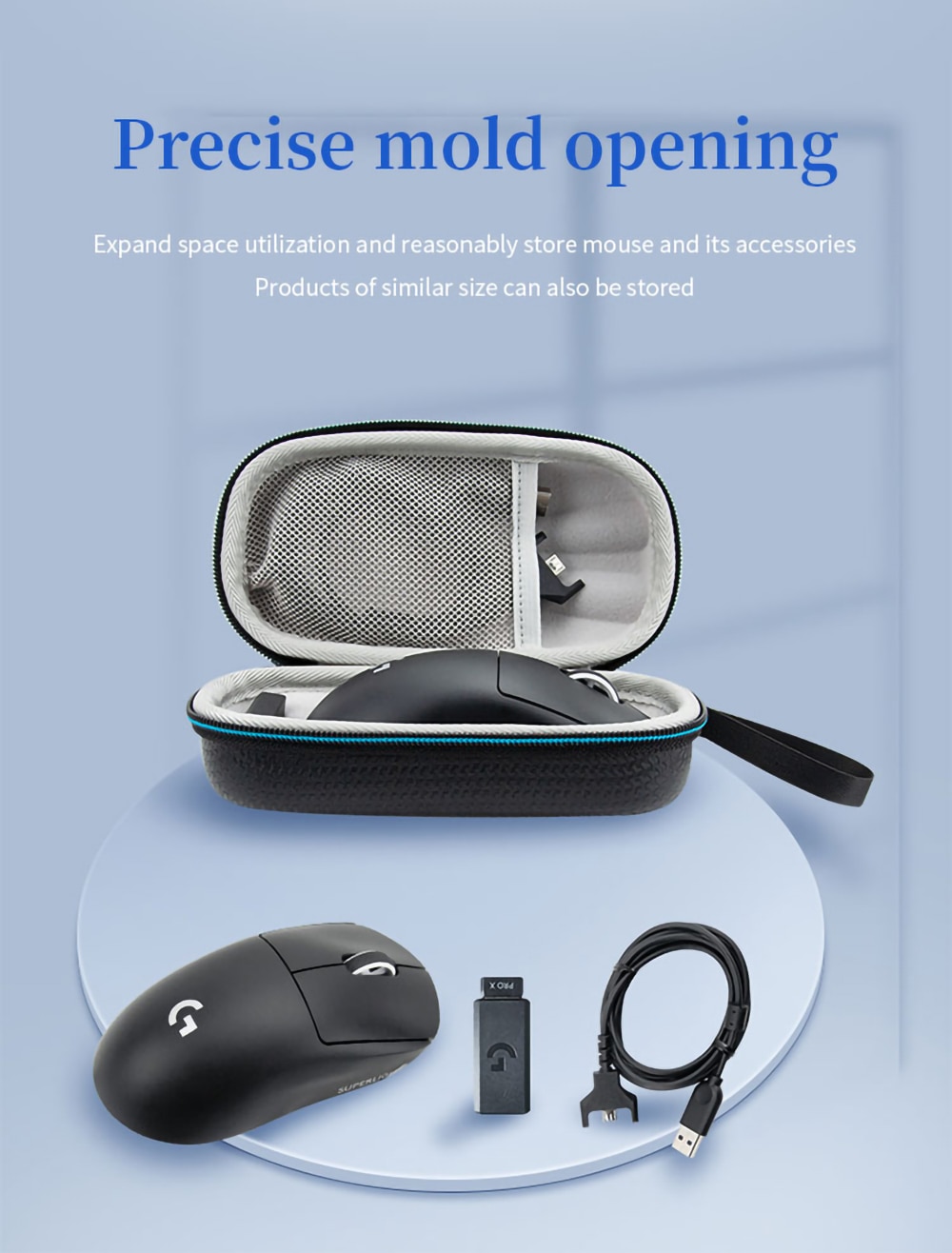 Hard EVA Storage Bags for Logitech GPW 1/2 Generation Wireless Mouse Portable Box for GPW 1/2nd Gen Mice Travel Carrying Case Hard EVA Storage Bags for Logitech GPW 1/2 Generation Wireless Mouse Portable Box for GPW 1/2nd Gen Mice Travel Carrying Case