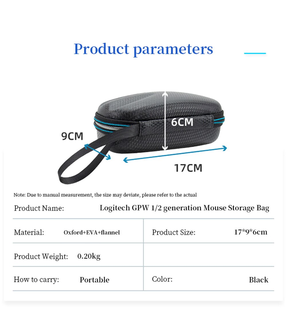 Hard EVA Storage Bags for Logitech GPW 1/2 Generation Wireless Mouse Portable Box for GPW 1/2nd Gen Mice Travel Carrying Case Hard EVA Storage Bags for Logitech GPW 1/2 Generation Wireless Mouse Portable Box for GPW 1/2nd Gen Mice Travel Carrying Case