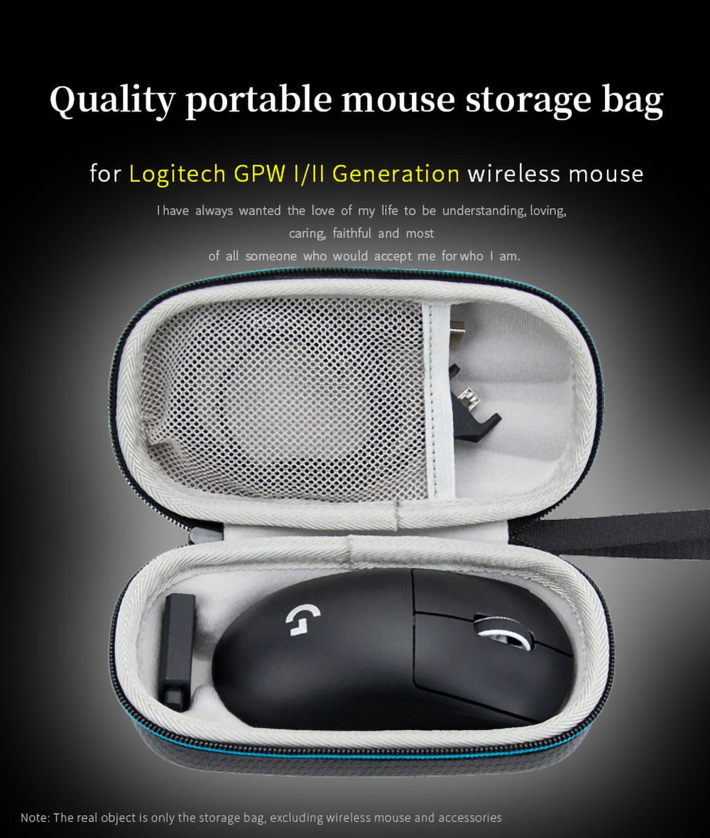 Hard EVA Storage Bags for Logitech GPW 1/2 Generation Wireless Mouse Portable Box for GPW 1/2nd Gen Mice Travel Carrying Case Hard EVA Storage Bags for Logitech GPW 1/2 Generation Wireless Mouse Portable Box for GPW 1/2nd Gen Mice Travel Carrying Case