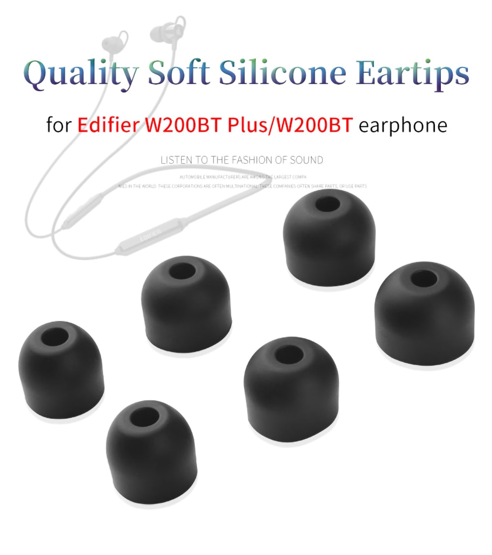6Pcs Silicone Ear Tips for Edifier W200bt Plus Eartips for W200BT Neck Mounted Earphone Tips Soft Earplugs 4-5mm 6Pcs Silicone Ear Tips for Edifier W200bt Plus Eartips for W200BT Neck Mounted Earphone Tips Soft Earplugs 4-5mm