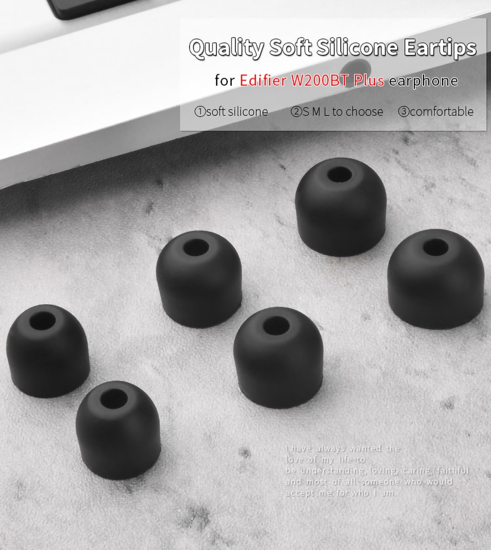 6Pcs Silicone Ear Tips for Edifier W200bt Plus Eartips for W200BT Neck Mounted Earphone Tips Soft Earplugs 4-5mm 6Pcs Silicone Ear Tips for Edifier W200bt Plus Eartips for W200BT Neck Mounted Earphone Tips Soft Earplugs 4-5mm