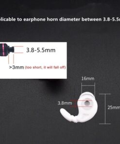 Alternative view of 2 Pairs Sports Earbuds Tips Anti Slip Earhook Ear Hooks Anti Drop Eartips for in Ear Earphones 3.8mm to 5.5mm Nozzle