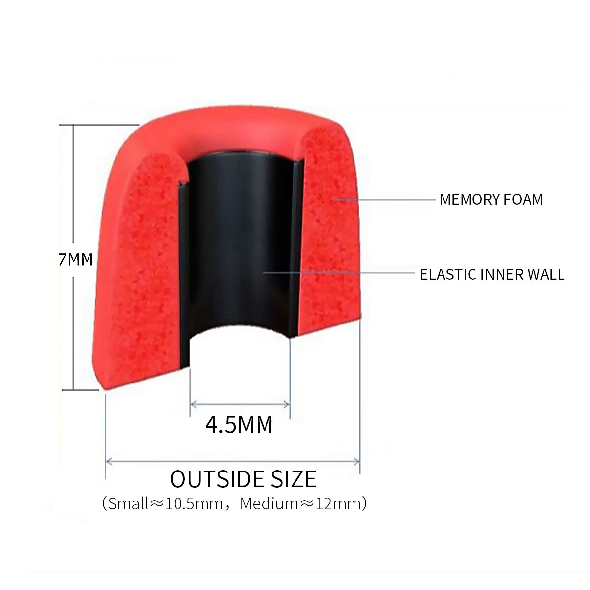 6Pcs Memory Form Ear Tips for Xiaomi Hybird Pro HD Earphone Tips In-Ear HiFi Noise Canceling Headset Eartips 4-5mm 6Pcs Memory Form Ear Tips for Xiaomi Hybird Pro HD Earphone Tips In-Ear HiFi Noise Canceling Headset Eartips 4-5mm