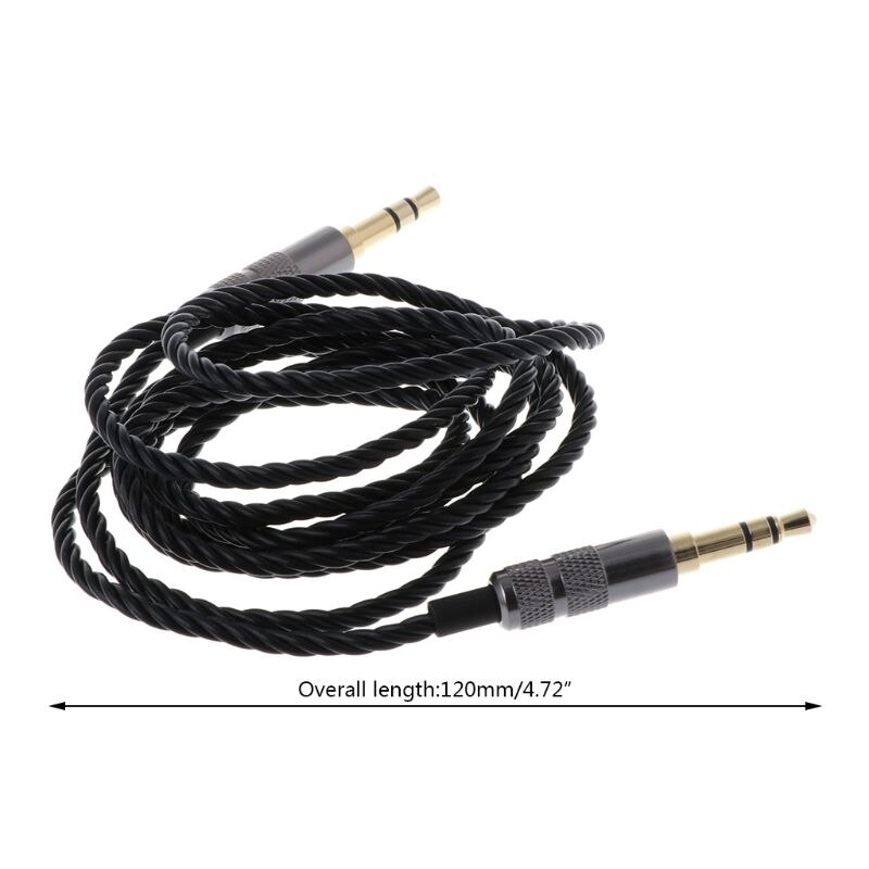 1.2M Twist Headphone Cable Replacement 3.5MM Male to 3.5MM Male Audio Core Adapter for SOLO Car AUX Wire 1.2M Twist Headphone Cable Replacement 3.5MM Male to 3.5MM Male Audio Core Adapter for SOLO Car AUX Wire