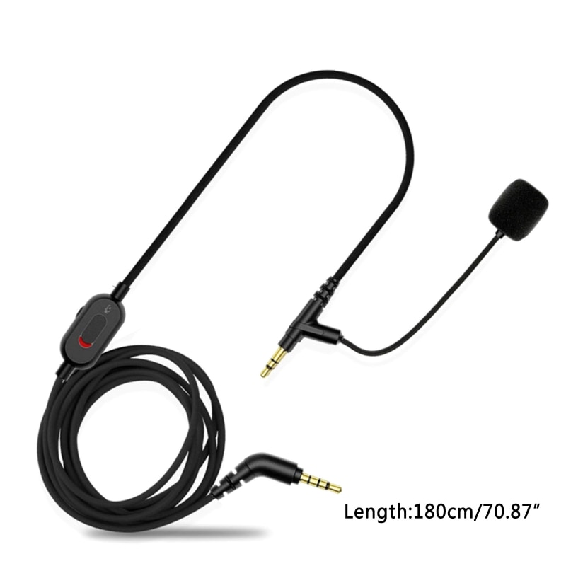 3.5mm Male Volume Boom Mic Cable For SONY WH-1000XM4/1000XM3 Audio ClearSpeak Universal Cable With Boom Microphone Cords