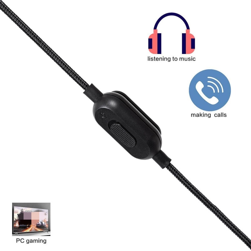 3.5mm Male Volume Boom Mic Cable For SONY WH-1000XM4/1000XM3 Audio ClearSpeak Universal Cable With Boom Microphone Cords