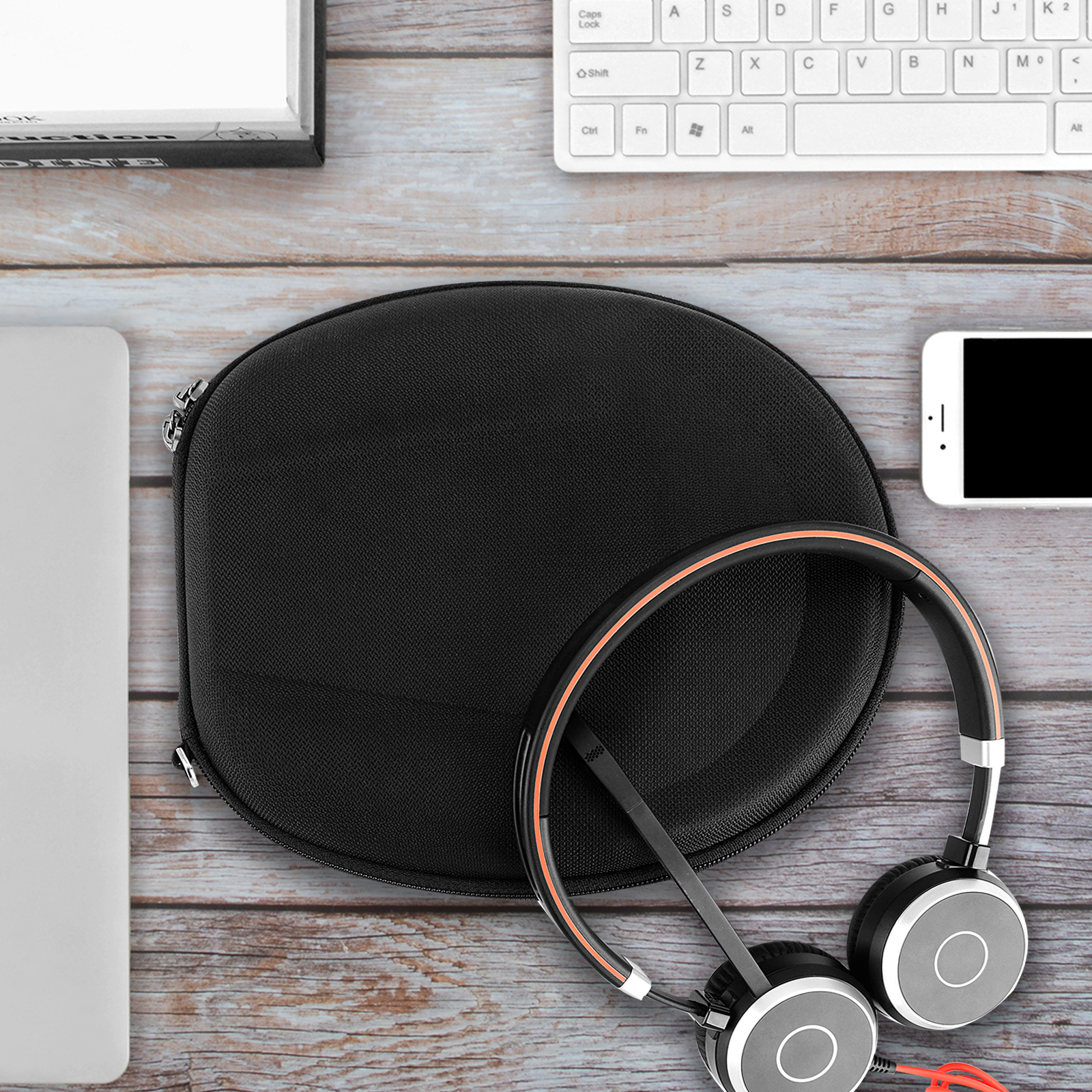 Headphones Case Pouch For Jabra Evolve 65,65UC 40, Hard Wireless Bluetooth Earphones Bag For Gaming Earphone Accessories Headphones Case Pouch For Jabra Evolve 65,65UC 40, Hard Wireless Bluetooth Earphones Bag For Gaming Earphone Accessories