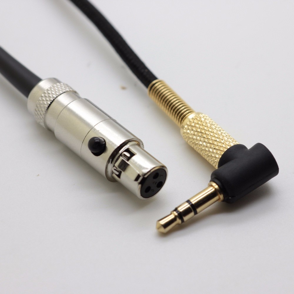 OFC Replacement Mini XLR Nylon Braided Cable Extension Cord For AKG M220 K175 K182 MKII K240S K371 K267 Tiesto Headphones