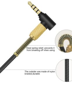 Alternative view of OFC Mini XLR Nylon Braided Cable Extension Cord For AKG M220 K175 K182 MKII K240S K371 K267 Tiesto Headphones