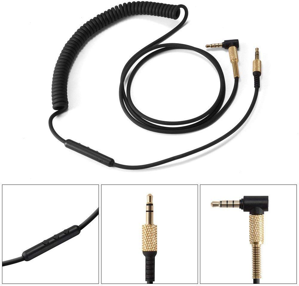Spring OFC Replacement Cable Extension Cord for Marshall Major Monitor Mid I 1 II 2 III 3 IV 4 A.N.C Voice Bluetooth Headphones