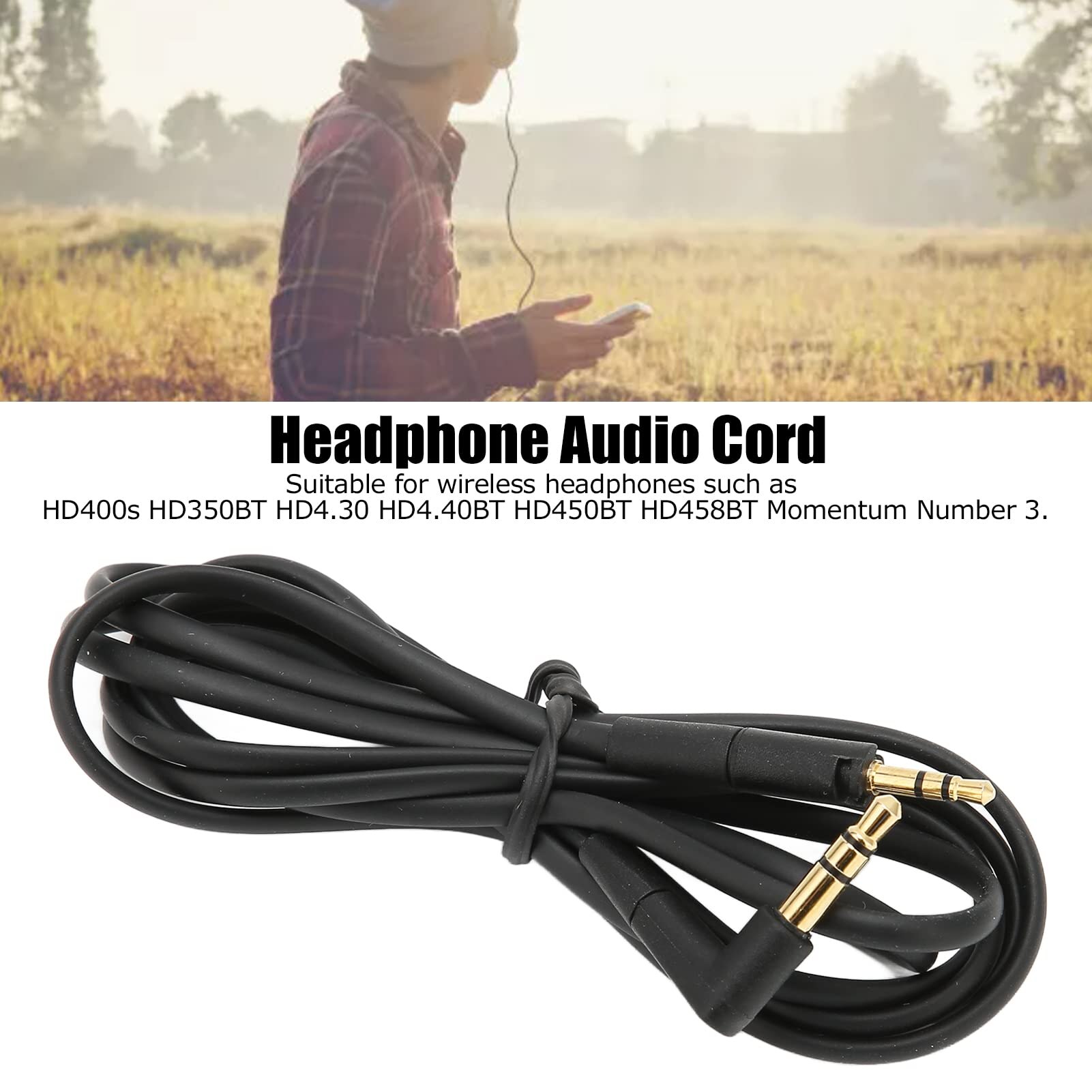 OFC Replacement Cable Extension Cord for Sennheiser HD 4.30 4.30i 4.30g 4.40BT 350BT 4.50BTNC 400S 450BT 458BT Headphones OFC Replacement Cable Extension Cord for Sennheiser HD 4.30 4.30i 4.30g 4.40BT 350BT 4.50BTNC 400S 450BT 458BT Headphones
