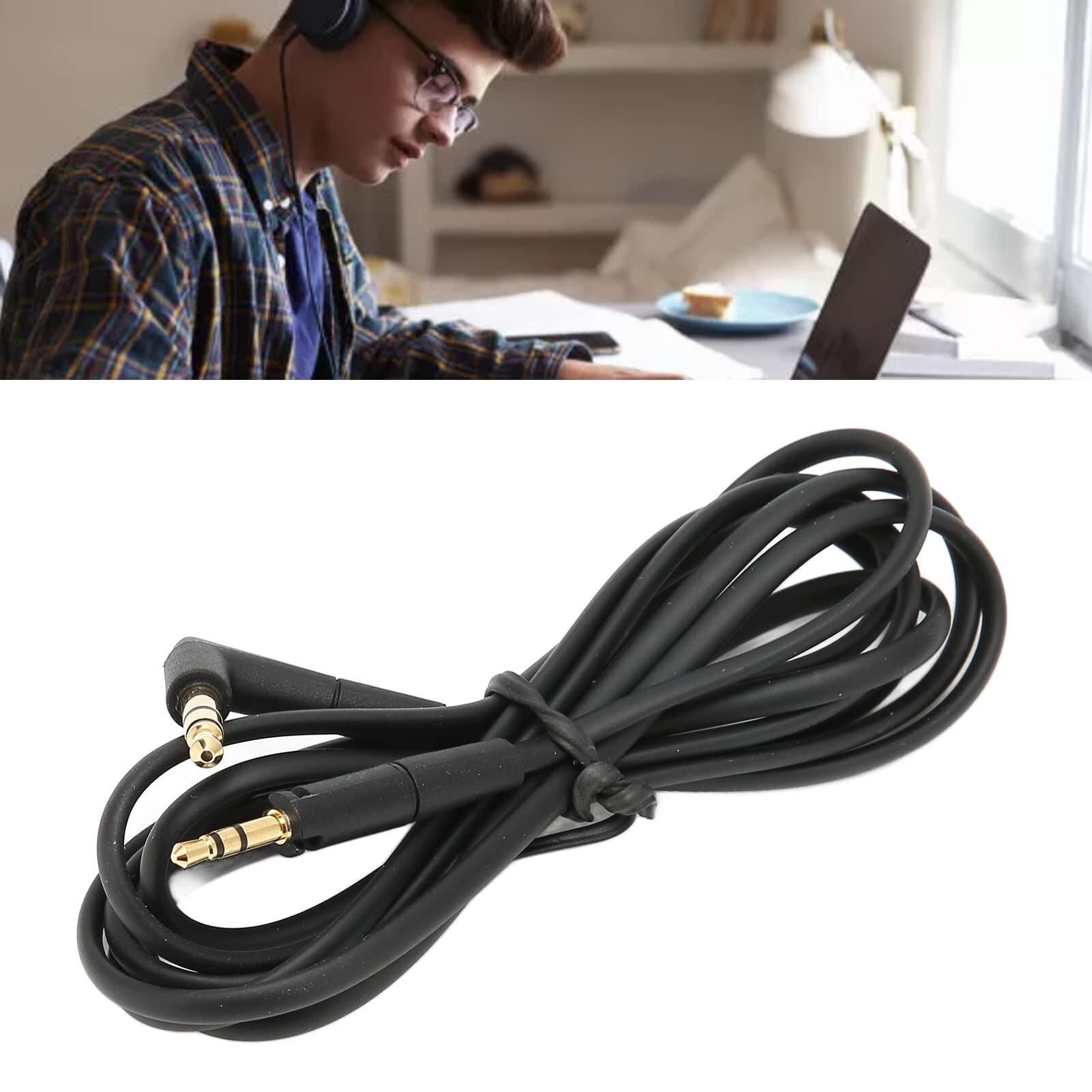 OFC Replacement Cable Extension Cord for Sennheiser HD 4.30 4.30i 4.30g 4.40BT 350BT 4.50BTNC 400S 450BT 458BT Headphones OFC Replacement Cable Extension Cord for Sennheiser HD 4.30 4.30i 4.30g 4.40BT 350BT 4.50BTNC 400S 450BT 458BT Headphones