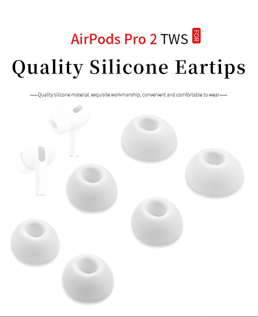 6Pcs Silicone Ear Tips for Apple AirPods Pro2 TWS Eartips AirPods Pro Earbuds Tips With Filter Screen Soft Earplugs 6Pcs Silicone Ear Tips for Apple AirPods Pro2 TWS Eartips AirPods Pro Earbuds Tips With Filter Screen Soft Earplugs