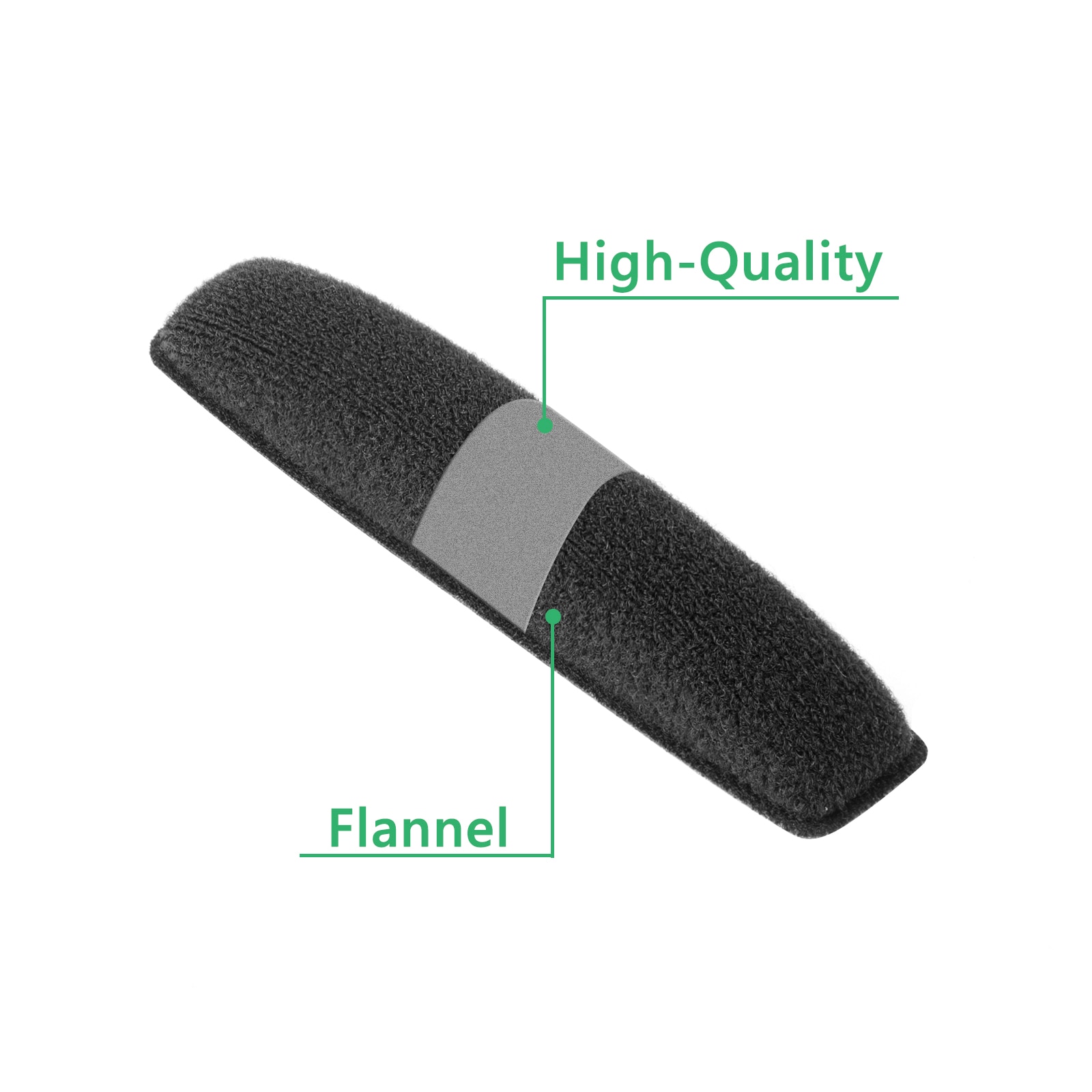 Velour Headphones Headband Pad, For Astro A40 A50 Replacement Band Headset Headband Cushion Cover Repair Parts (Black)