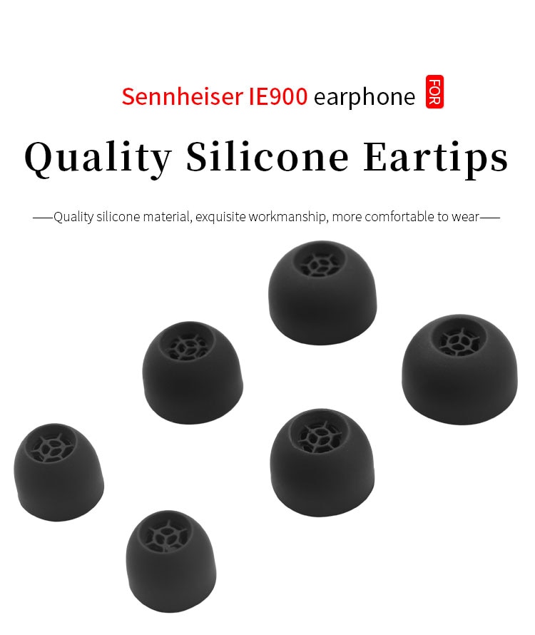 6Pcs Silicone Ear Tips for Sennheiser IE900 IE80S HIFI Eartips for IE600 IE300 Earphone Tips With Filter Screen Soft Earplugs 6Pcs Silicone Ear Tips for Sennheiser IE900 IE80S HIFI Eartips for IE600 IE300 Earphone Tips With Filter Screen Soft Earplugs