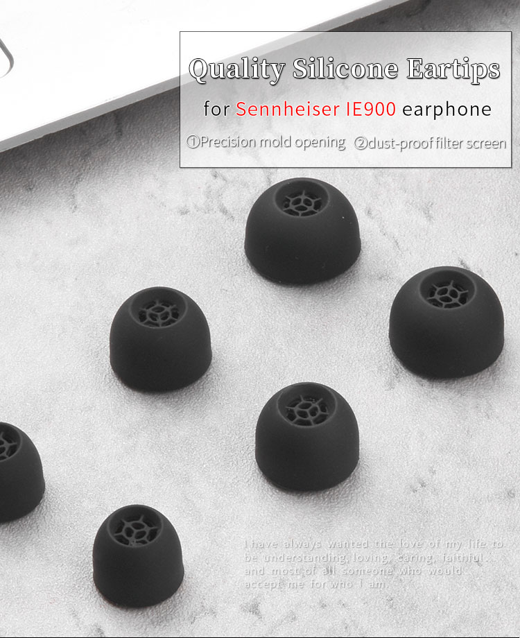 6Pcs Silicone Ear Tips for Sennheiser IE900 IE80S HIFI Eartips for IE600 IE300 Earphone Tips With Filter Screen Soft Earplugs 6Pcs Silicone Ear Tips for Sennheiser IE900 IE80S HIFI Eartips for IE600 IE300 Earphone Tips With Filter Screen Soft Earplugs
