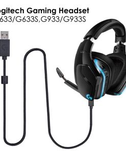Alternative view of OFC Nylon Braided USB Charging Audio Data Cable Extension Cord for Logitech G635 G633 G933 G935 G633S G933S Headsets
