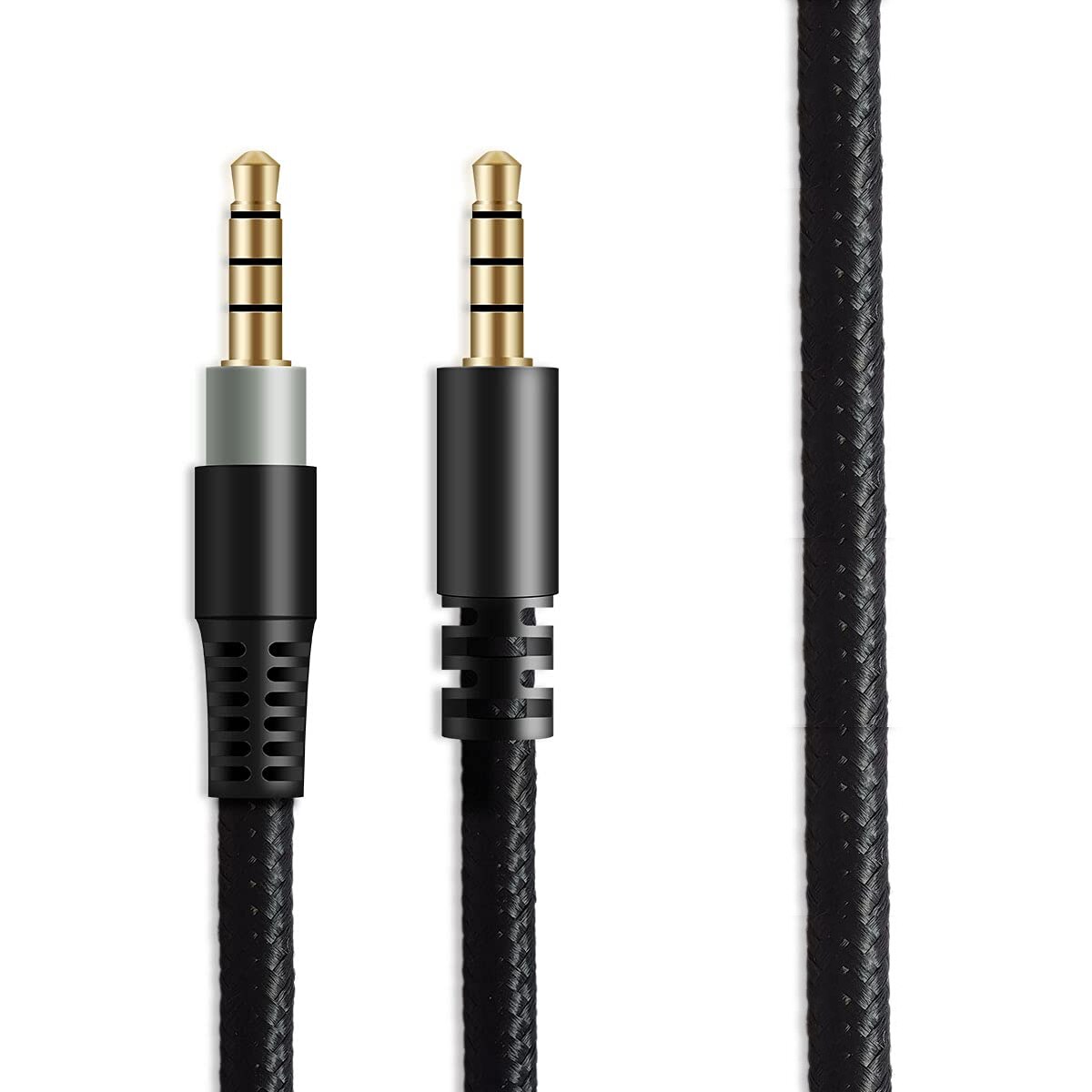 Nylon Braided OFC Replacement Aux 3.5mm Cable Extension Cord for Kingston HyperX Cloud Mix Alpha S Gaming Headsets Headphones