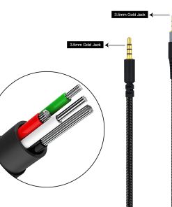 Alternative view of Nylon Braided OFC Aux 3.5mm Cable Extension Cord for Kingston HyperX Cloud Mix Alpha S Gaming Headsets Headphones