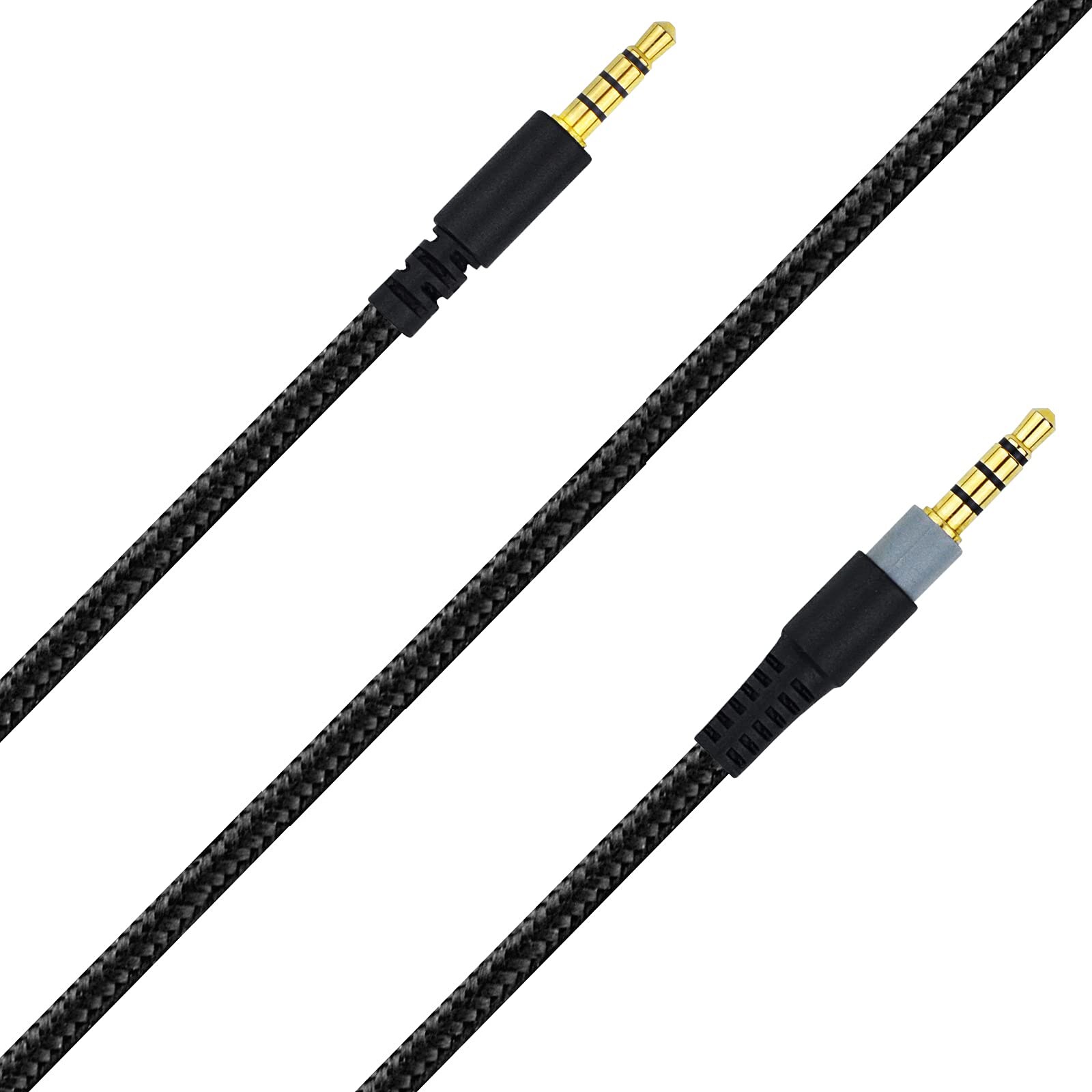 Nylon Braided OFC Replacement Aux 3.5mm Cable Extension Cord for Kingston HyperX Cloud Mix Alpha S Gaming Headsets Headphones