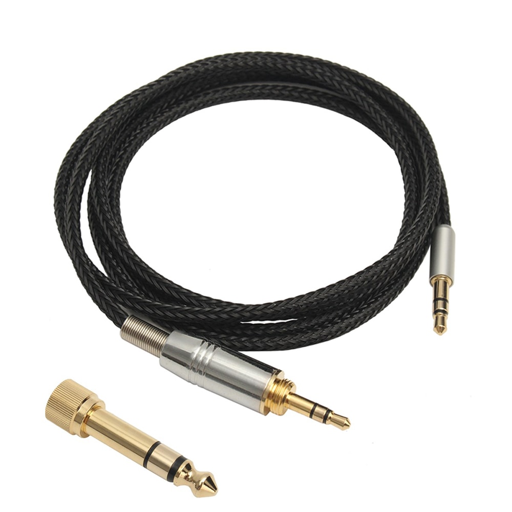 Braided 6.35mm Replacement Stereo Audio Cable Extension Music Cord for Beyerdynamic Custom One Pro Plus Studio Street Headphones