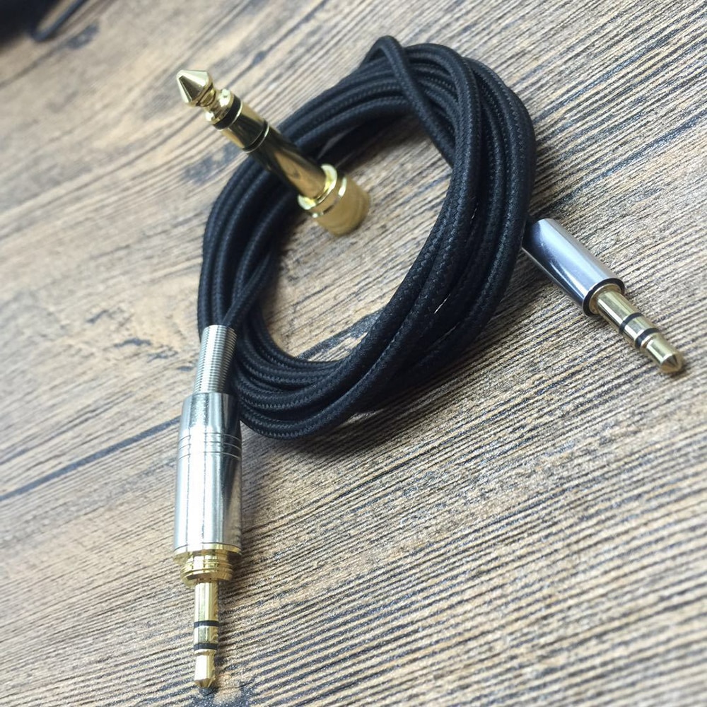 Braided 6.35mm Replacement Stereo Audio Cable Extension Music Cord for Beyerdynamic Custom One Pro Plus Studio Street Headphones