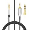 Braided 6.35mm Stereo Audio Cable Extension Music Cord for Beyerdynamic Custom One Pro Plus Studio Street Headphones