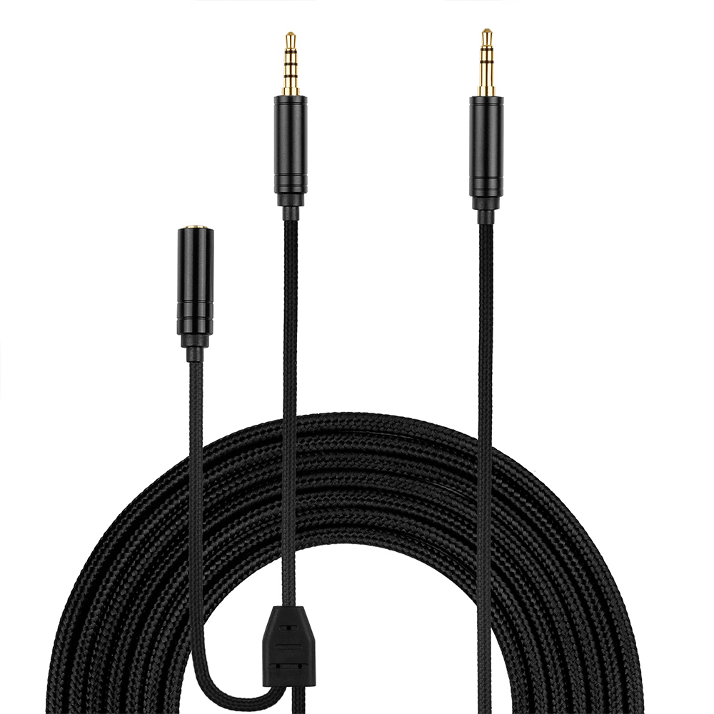 Replacement Nylon Braided Chat Link Audio Cable Extension Card Gaming Record Cord for Elgato Capture HD60 4K60 X S Pro Plus MK2