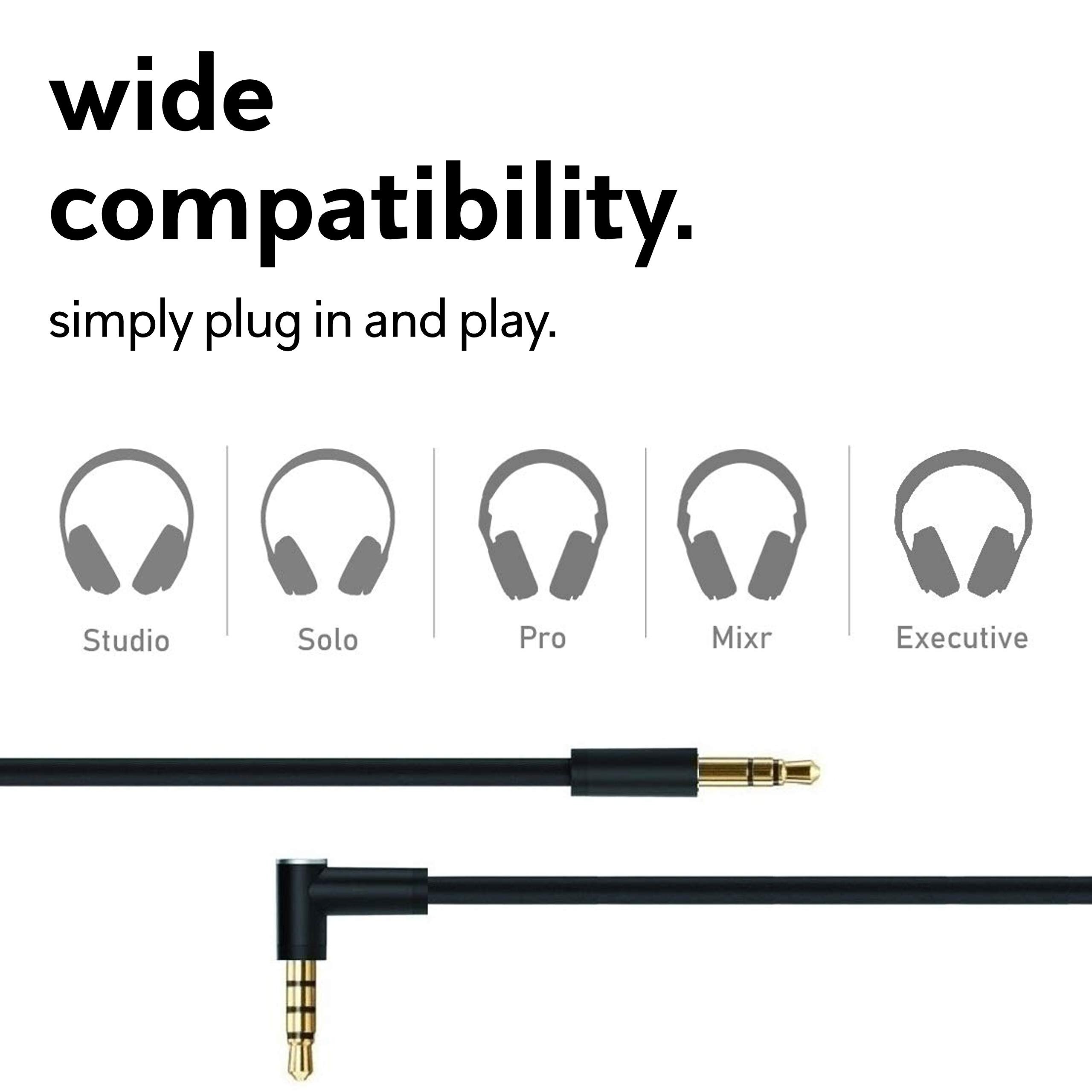 Replacement Cable Extension Cord For Beats by Dr Dre Solo Studio 1.0 2.0 3.0 Pro Detox Wireless Mixr Executive Pill Headphones Replacement Cable Extension Cord For Beats by Dr Dre Solo Studio 1.0 2.0 3.0 Pro Detox Wireless Mixr Executive Pill Headphones