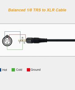 Alternative view of Locking 3.5mm Aux TRS XLR Balanced Cable For Sennheiser Pro Audio EW 112P G4 G4–A G4–A1 G4–G Lavalier Microphone