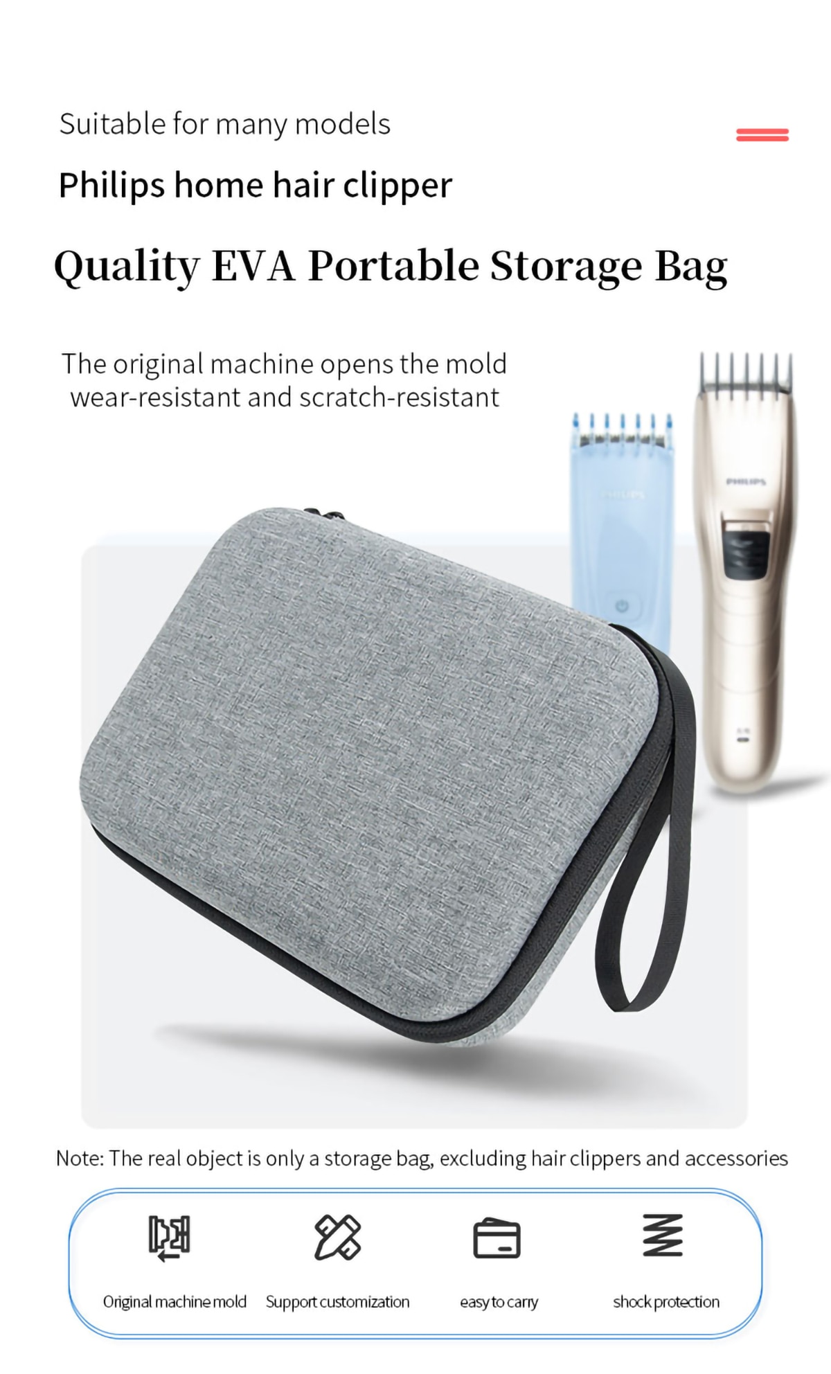 Hard EVA Storage Bags for Philips HC3688 QC5130 Home Electric Hair Clipper Case Portable Hair Trimmer Haircut Travel Carry Box Hard EVA Storage Bags for Philips HC3688 QC5130 Home Electric Hair Clipper Case Portable Hair Trimmer Haircut Travel Carry Box