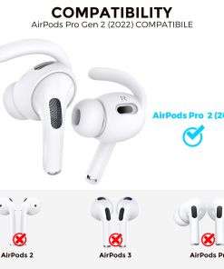 Alternative view of 3Pairs Silicone Ear Hook for Airpods Pro2 Ear Cap Airpods Pro 2nd Gen TWS Earbuds Tips Anti-Slip Anti-Drop