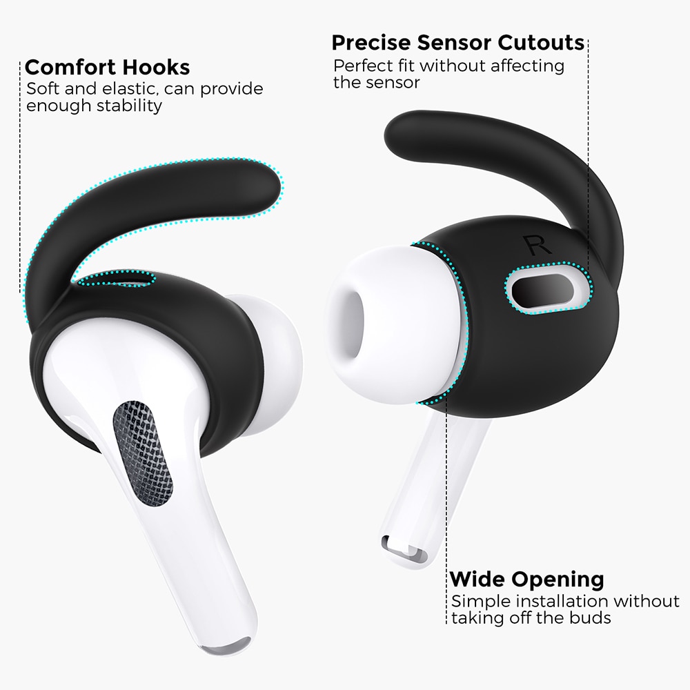 3Pairs Silicone Ear Hook for Apple Airpods Pro2 Ear Cap Airpods Pro 2nd Gen TWS Earbuds Tips Anti-Slip Anti-Drop 3Pairs Silicone Ear Hook for Apple Airpods Pro2 Ear Cap Airpods Pro 2nd Gen TWS Earbuds Tips Anti-Slip Anti-Drop