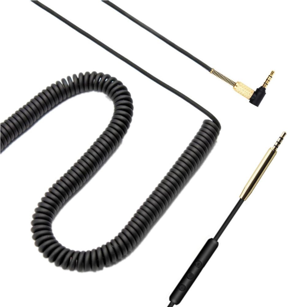 Spring Coiled Replacement Cable Extension Cord For Shure Aonic 40 50 Bluetooth Wireless Noise Cancelling Headphones Spring Coiled Replacement Cable Extension Cord For Shure Aonic 40 50 Bluetooth Wireless Noise Cancelling Headphones
