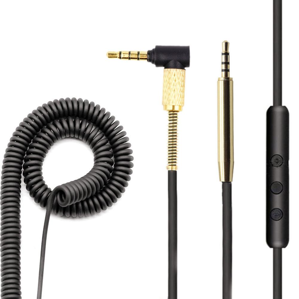 Spring Coiled Replacement Cable Extension Cord For Shure Aonic 40 50 Bluetooth Wireless Noise Cancelling Headphones Spring Coiled Replacement Cable Extension Cord For Shure Aonic 40 50 Bluetooth Wireless Noise Cancelling Headphones